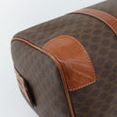 CELINE Macadam Canvas Boston Bag PVC Leather Brown Gold Auth fm5386A-9