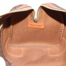 CELINE Macadam Canvas Boston Bag PVC Leather Brown Gold Auth fm5386A-18