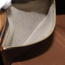 CELINE Macadam Canvas Boston Bag PVC Leather Brown Gold Auth fm5386A-12