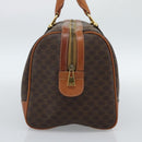 CELINE Macadam Canvas Boston Bag PVC Leather Brown Gold Auth fm5386A-3