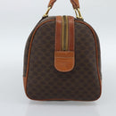CELINE Macadam Canvas Boston Bag PVC Leather Brown Gold Auth fm5386A-4