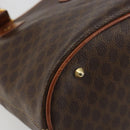 CELINE Macadam Canvas Shoulder Bag PVC Leather Brown Gold Auth fm5387A-15