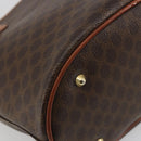 CELINE Macadam Canvas Shoulder Bag PVC Leather Brown Gold Auth fm5387A-17