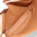CELINE Macadam Canvas Shoulder Bag PVC Leather Brown Gold Auth fm5387A-10