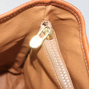CELINE Macadam Canvas Shoulder Bag PVC Leather Brown Gold Auth fm5387A-22