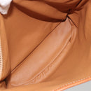 CELINE Macadam Canvas Shoulder Bag PVC Leather Brown Gold Auth fm5387A-23