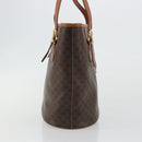 CELINE Macadam Canvas Shoulder Bag PVC Leather Brown Gold Auth fm5387A-4