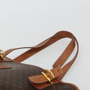 CELINE Macadam Canvas Shoulder Bag PVC Leather Brown Gold Auth fm5387A-8