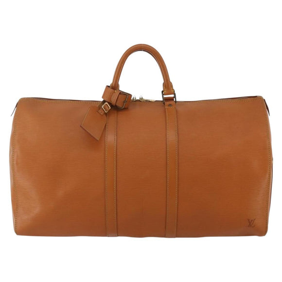 LOUIS VUITTON Epi Keepall 55 Boston Bag Brown M42958 LV Auth fm5388A