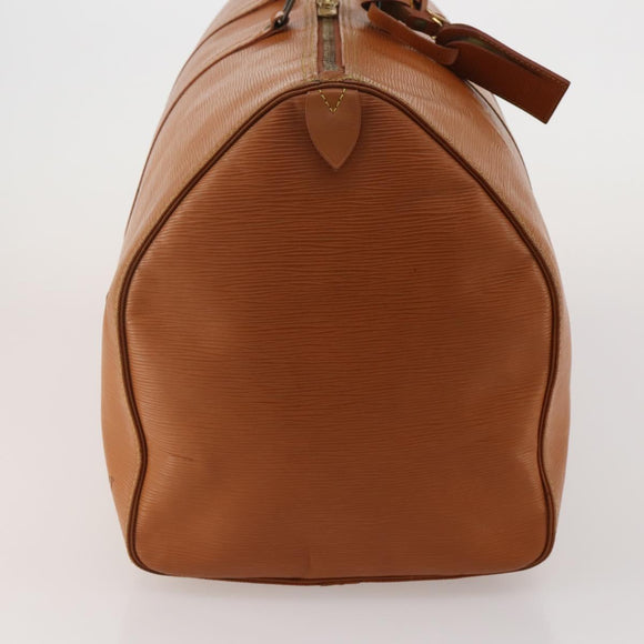LOUIS VUITTON Epi Keepall 55 Boston Bag Brown M42958 LV Auth fm5388A