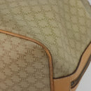 CELINE Macadam Canvas Hand Bag PVC Beige Gold Auth fm5389A-14