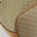 CELINE Macadam Canvas Hand Bag PVC Beige Gold Auth fm5389A-15