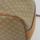 CELINE Macadam Canvas Hand Bag PVC Beige Gold Auth fm5389A-16