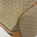 CELINE Macadam Canvas Hand Bag PVC Beige Gold Auth fm5389A-17