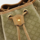 CELINE Macadam Canvas Hand Bag PVC Beige Gold Auth fm5389A-10