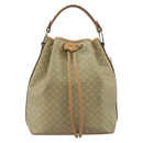 CELINE Macadam Canvas Hand Bag PVC Beige Gold Auth fm5389A-13