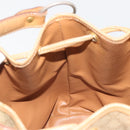 CELINE Macadam Canvas Hand Bag PVC Beige Gold Auth fm5389A-20