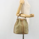 CELINE Macadam Canvas Hand Bag PVC Beige Gold Auth fm5389A-21