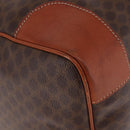 CELINE Macadam Canvas Boston Bag PVC Leather Brown Gold Auth fm5391-14