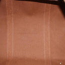 CELINE Macadam Canvas Boston Bag PVC Leather Brown Gold Auth fm5391-12