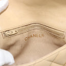 CHANEL Matelasse Waist bag Lamb Skin Beige Gold CC Auth fm5396-17