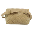 CHANEL Matelasse Waist bag Lamb Skin Beige Gold CC Auth fm5396-2