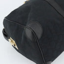 GUCCI GG Canvas Boston Bag Black Gold 000 0846 Auth fm5397V-15
