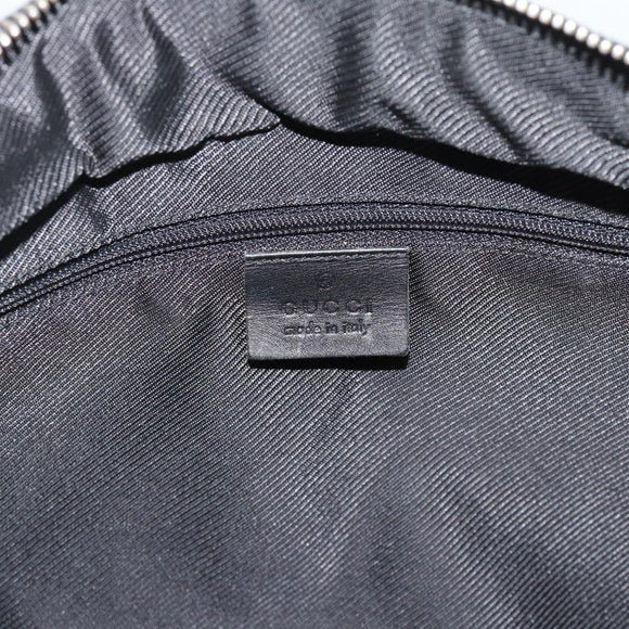 GUCCI GG Canvas Boston Bag Black Gold 000 0846 Auth fm5397V