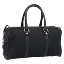 GUCCI GG Canvas Boston Bag Black Gold 000 0846 Auth fm5397V-1