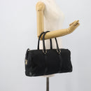 GUCCI GG Canvas Boston Bag Black Gold 000 0846 Auth fm5397V-23