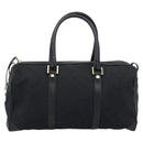 GUCCI GG Canvas Boston Bag Black Gold 000 0846 Auth fm5397V-13