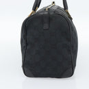 GUCCI GG Canvas Boston Bag Black Gold 000 0846 Auth fm5397V-4