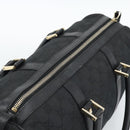 GUCCI GG Canvas Boston Bag Black Gold 000 0846 Auth fm5397V-6