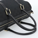 GUCCI GG Canvas Boston Bag Black Gold 000 0846 Auth fm5397V-7