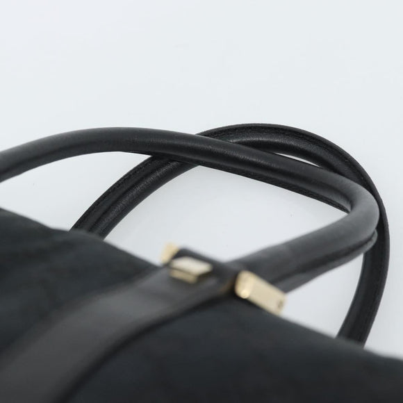GUCCI GG Canvas Boston Bag Black Gold 000 0846 Auth fm5397V