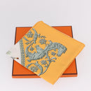 HERMES Carre 90 Scarf ""LA PROMENADE DE LONGCHAMPS"" Silk Yellow Auth fm5398M-23