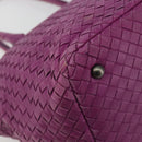 BOTTEGA VENETA INTRECCIATO Tote Bag Leather Purple Auth fm5403-16