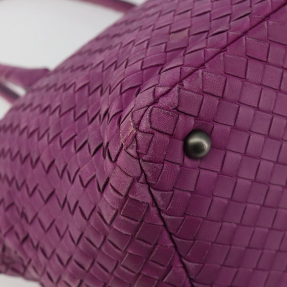 BOTTEGA VENETA INTRECCIATO Tote Bag Leather Purple Auth fm5403