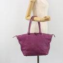 BOTTEGA VENETA INTRECCIATO Tote Bag Leather Purple Auth fm5403-24