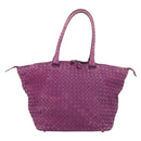 BOTTEGA VENETA INTRECCIATO Tote Bag Leather Purple Auth fm5403-13