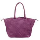 BOTTEGA VENETA INTRECCIATO Tote Bag Leather Purple Auth fm5403-2