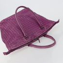 BOTTEGA VENETA INTRECCIATO Tote Bag Leather Purple Auth fm5403-6