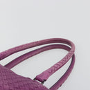 BOTTEGA VENETA INTRECCIATO Tote Bag Leather Purple Auth fm5403-8