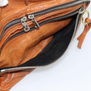 Chloe Betty Shoulder Bag Leather Brown Gold Silver Auth fm5404A-27