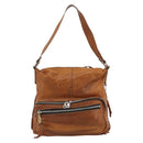 Chloe Betty Shoulder Bag Leather Brown Gold Silver Auth fm5404A-2