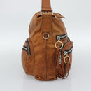 Chloe Betty Shoulder Bag Leather Brown Gold Silver Auth fm5404A-3