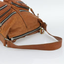 Chloe Betty Shoulder Bag Leather Brown Gold Silver Auth fm5404A-7