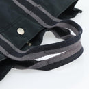 HERMES Fourre Tout MM Hand Bag Canvas 3 Set Navy Black Red Auth fm5405A-7