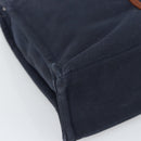 HERMES Fourre Tout MM Hand Bag Canvas Navy Silver Auth fm5406-11