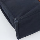 HERMES Fourre Tout MM Hand Bag Canvas Navy Silver Auth fm5406-13